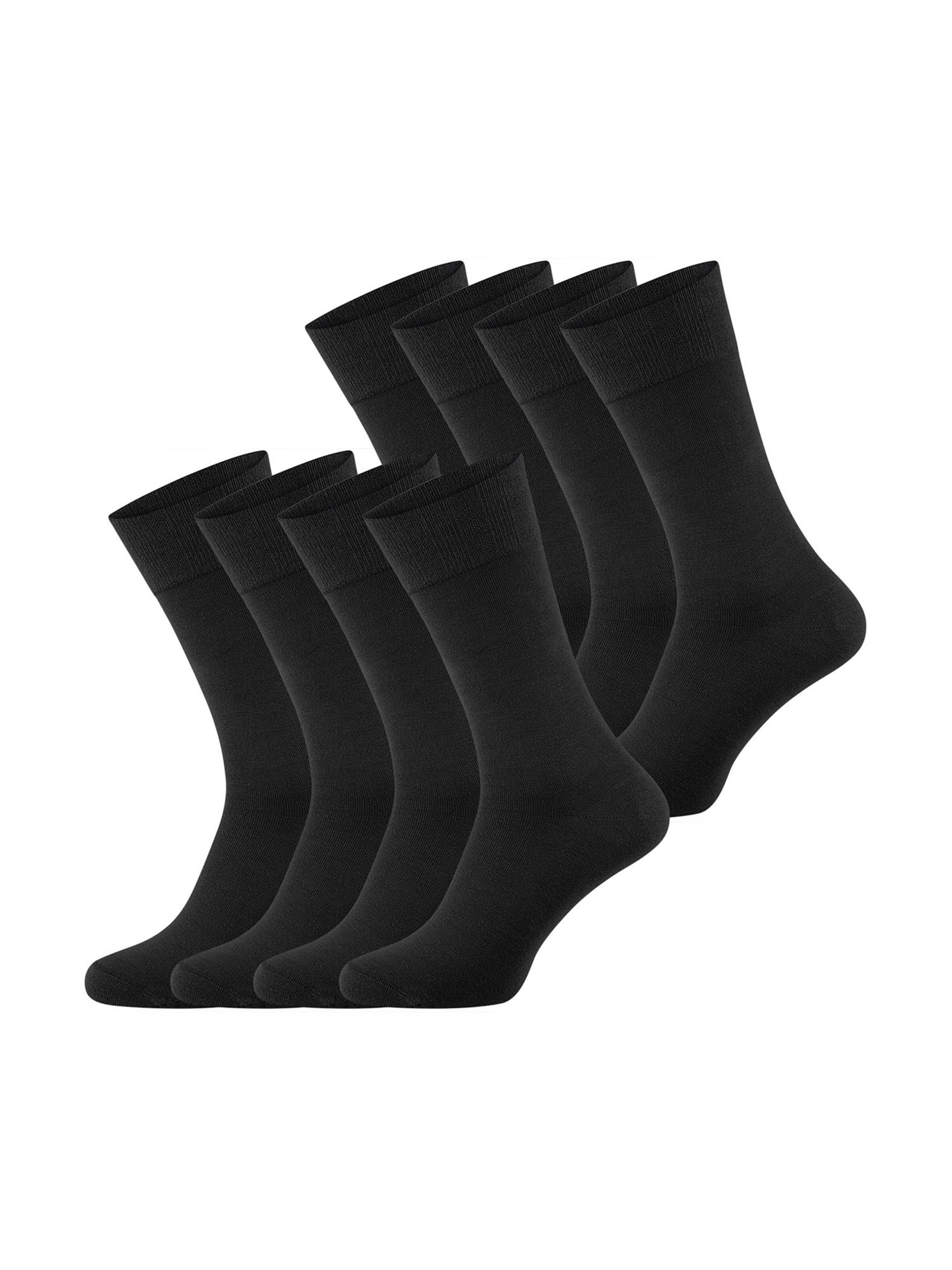 Nur Die Sokken ' Bambus Komfortbund ' in Zwart: voorkant