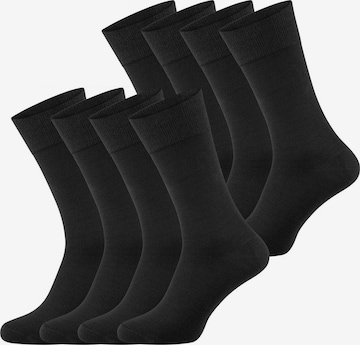 Nur Die Sokken ' Bambus Komfortbund ' in Zwart: voorkant