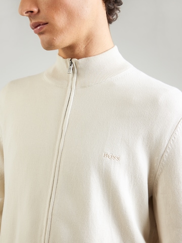 Geacă tricotată 'Palano-L' de la BOSS Black pe alb
