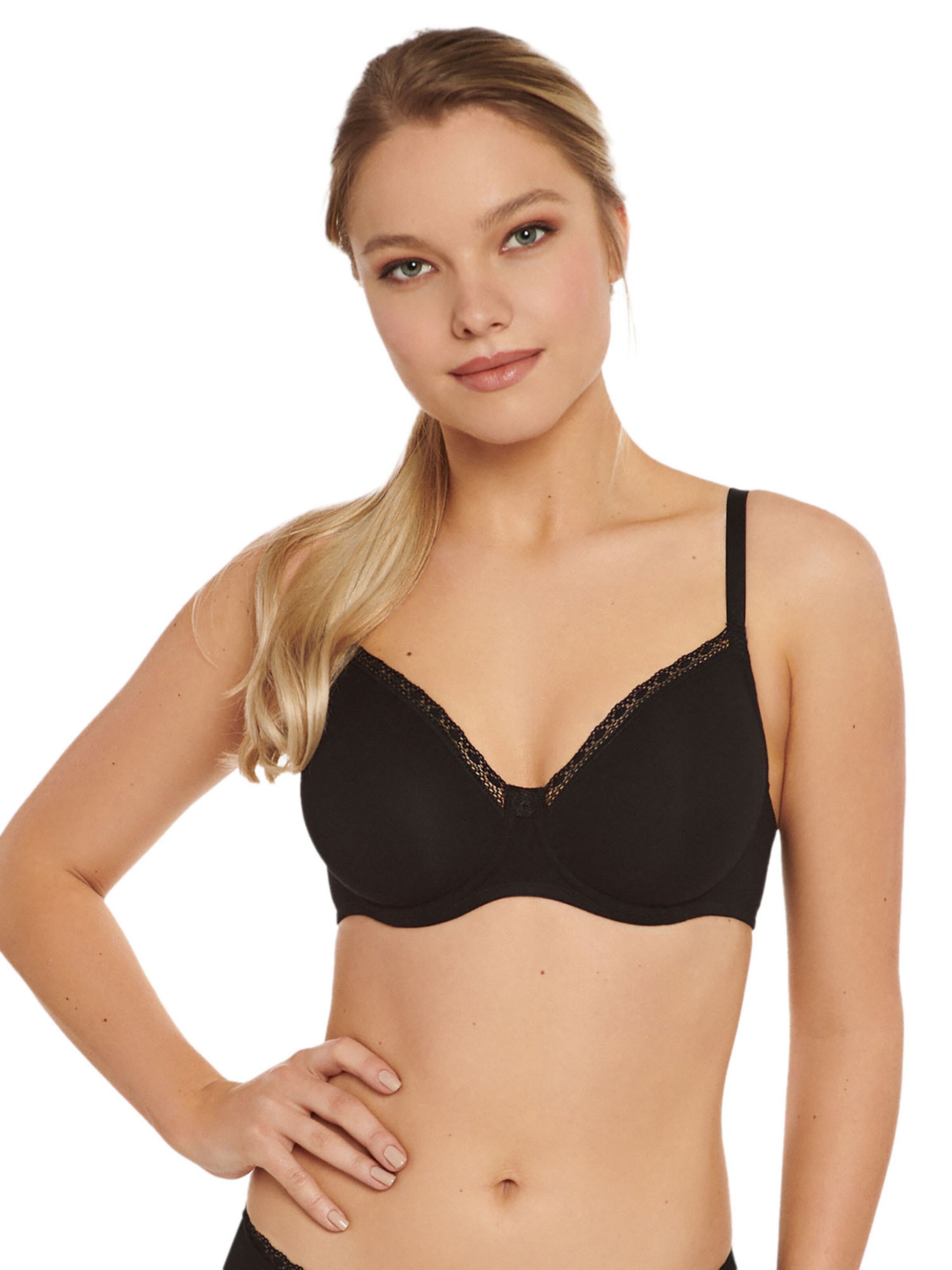 Lisca T-shirt Bra 'Ines' in Black