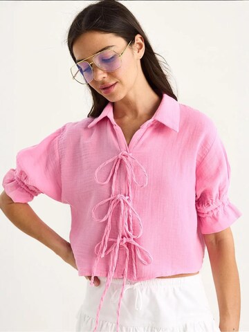 Camicia da donna di Bianco Lucci in rosa