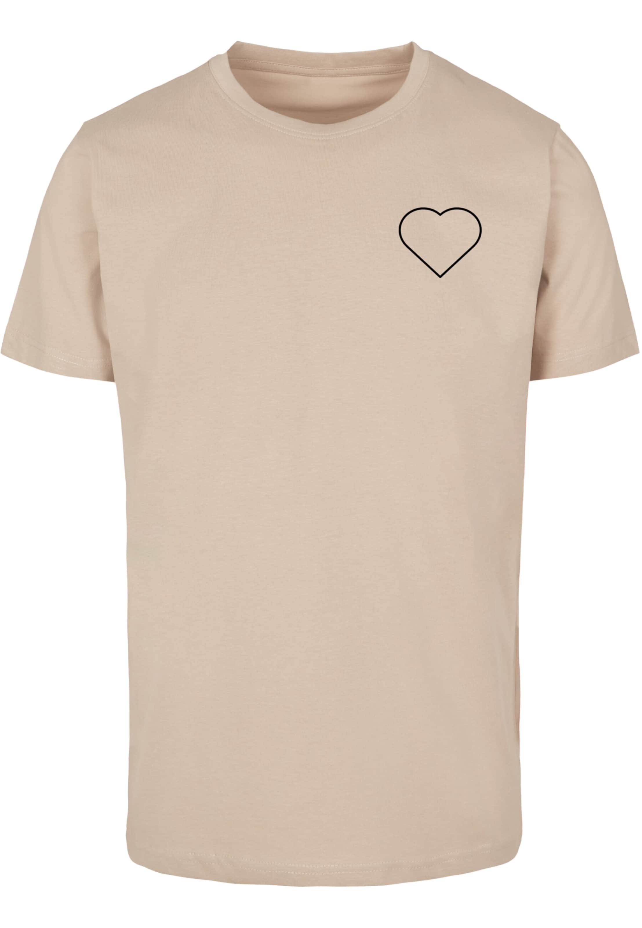 Merchcode Shirt 'Herz' in Beige: front