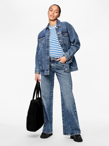 PIECES Wide leg Jeans 'SELMA' in Blue