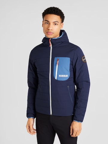 NAPAPIJRI Between-Season Jacket 'HURON' in Blue: front