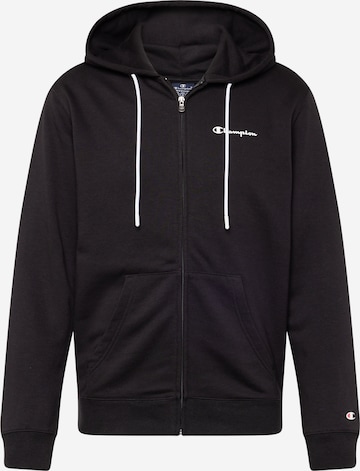 Champion Authentic Athletic Apparel Zip-Up Hoodie in Black: front