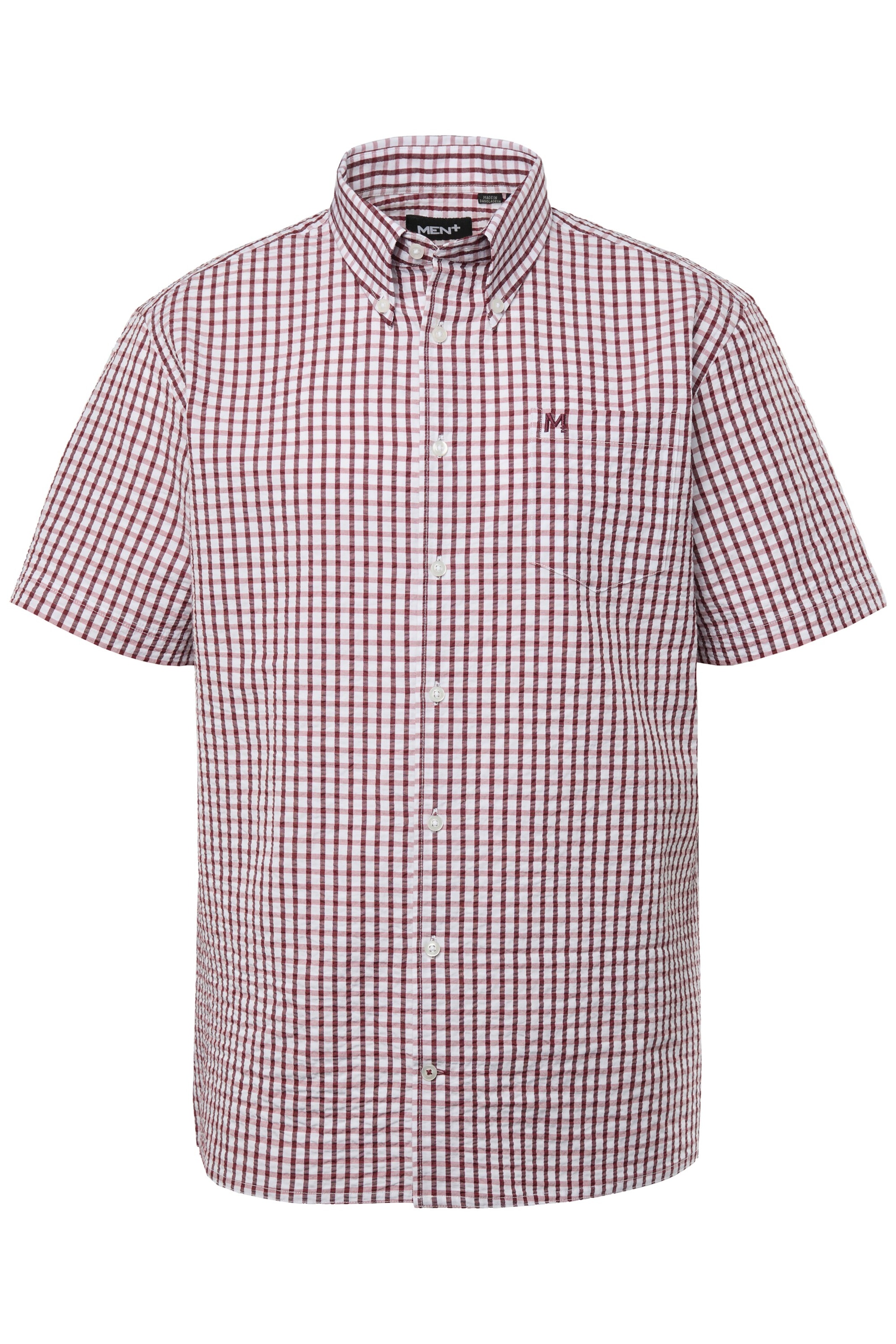 Men Plus Overhemd in Rood: voorkant