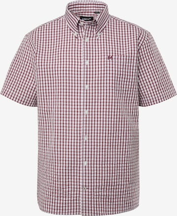 Men Plus Overhemd in Rood: voorkant