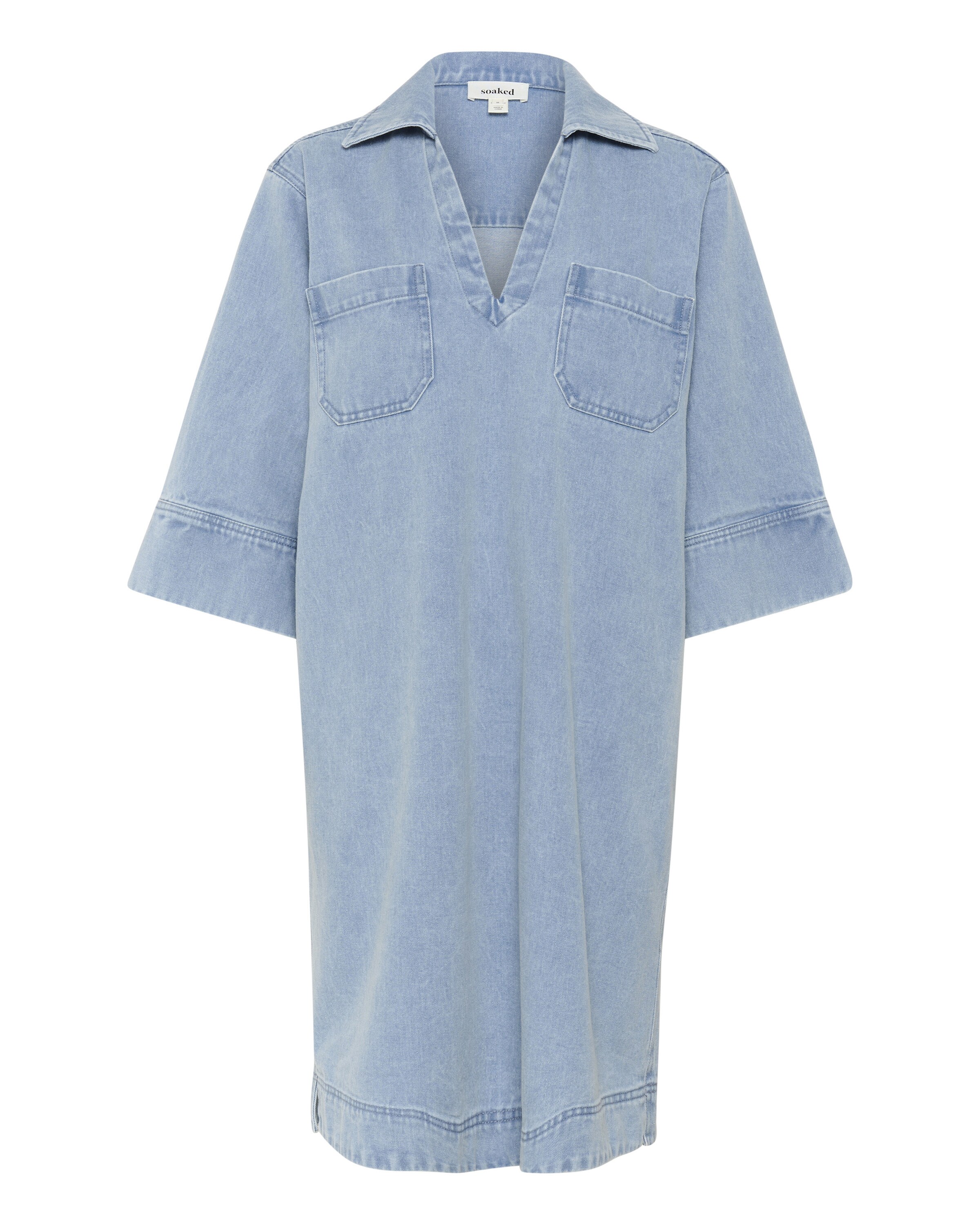 Robe-chemise 'Annabeth' SOAKED IN LUXURY en bleu : devant