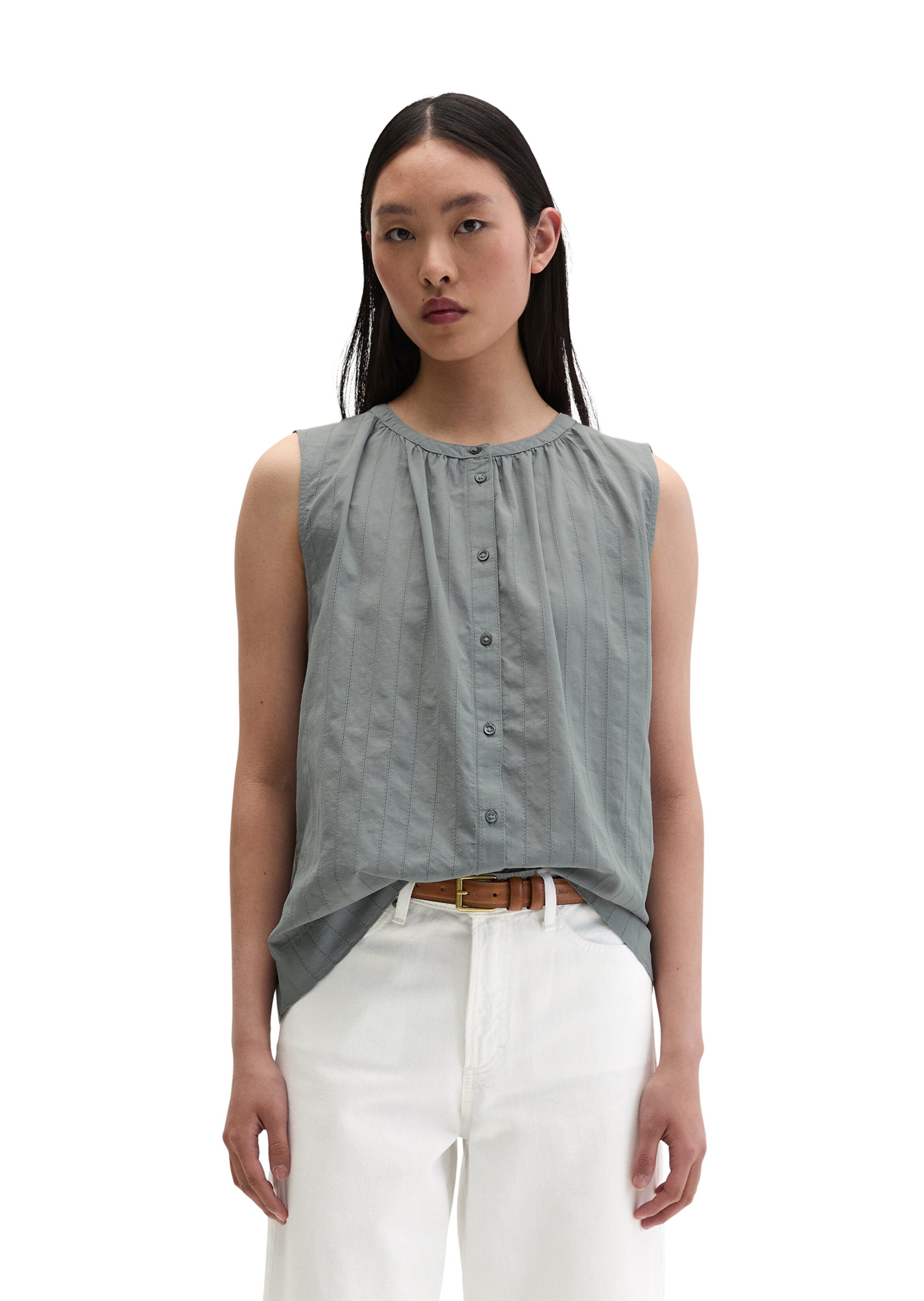 Marc O'Polo Bluse in Grau: Vorderseite