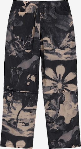 DesigualLoosefit Hlače - crna boja: prednji dio