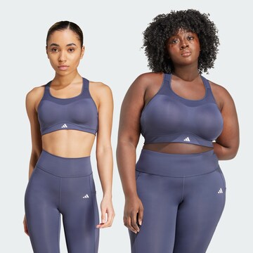 ADIDAS PERFORMANCE Μπουστάκι Αθλητικό σουτιέν 'Impact' σε μπλε