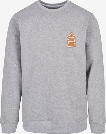 F4NT4STIC Sweatshirt 'Gingerbread Lebkuchen Tree' in Grey: front