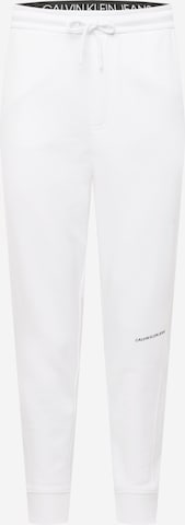 Calvin Klein Jeans Ozke Hlače | bela barva: sprednja stran