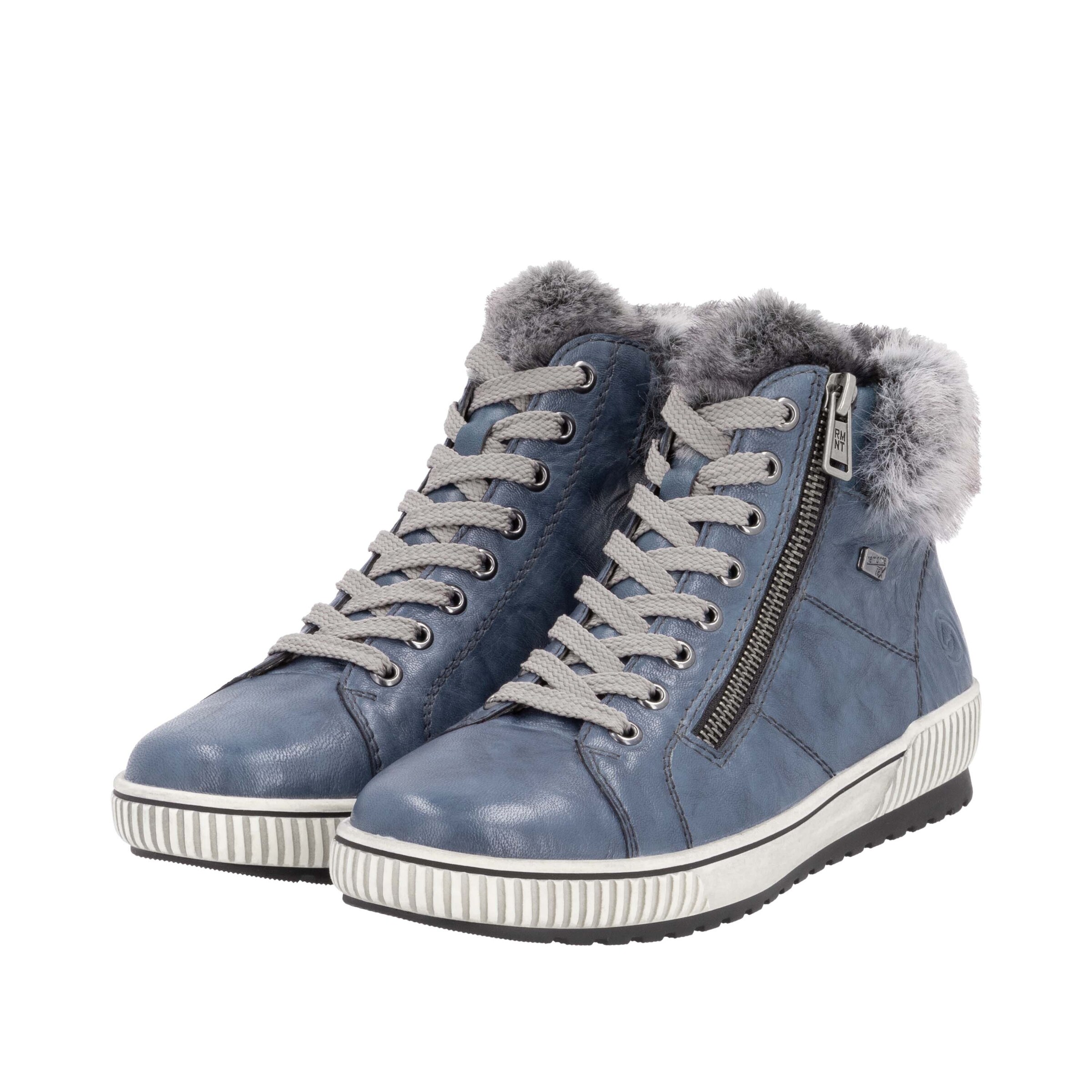 Stivaletto stringato 'D0780' di REMONTE in blu