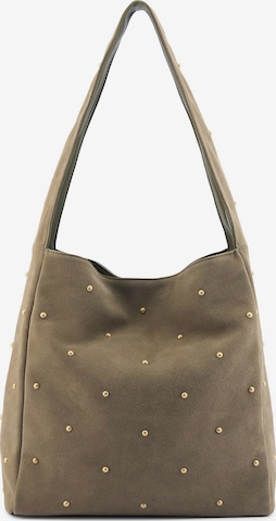 Borsa a spalla 'The Beaded One' di FREDsBRUDER in verde: frontale