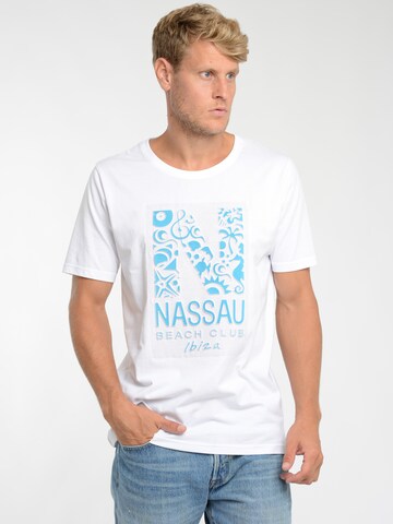 NASSAU Beach Club Shirt ' NB22014 ' in Wit: voorkant