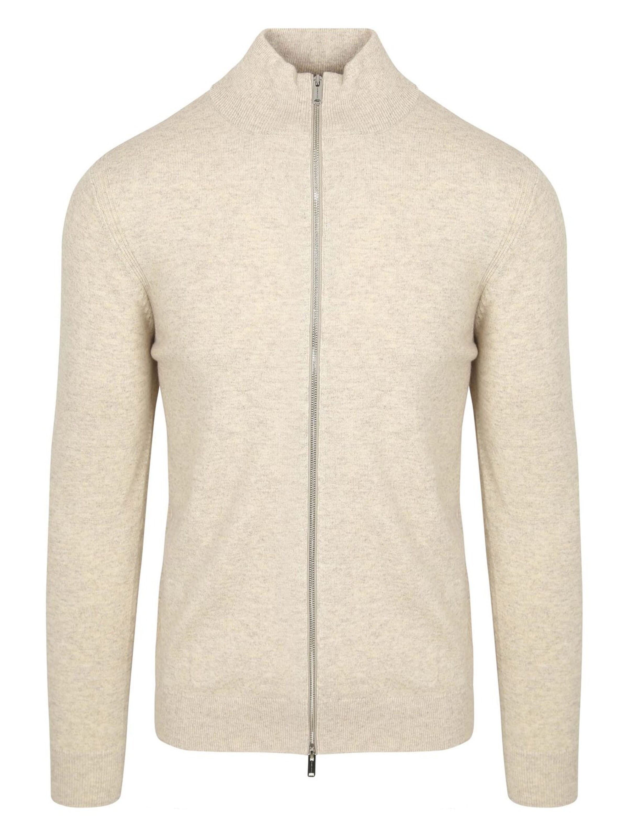 Profuomo Gebreid vest in Beige: voorkant