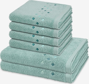 ROSS Towel 'Stoneline' in Blue: front