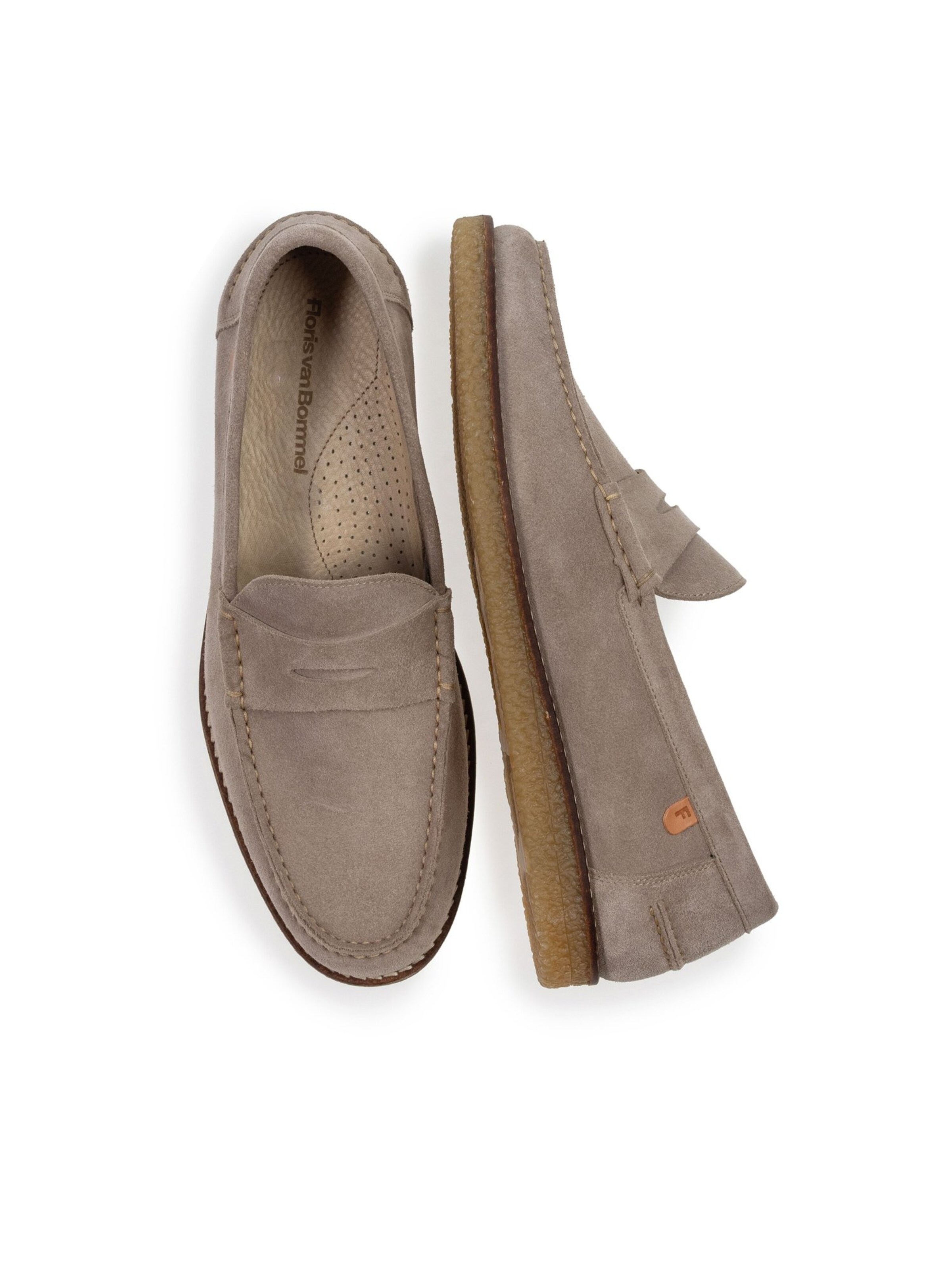 Mocassin 'De Krepper 01' Floris van Bommel en marron