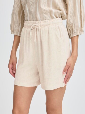 Loosefit Pantalon ' BYFILINEN ' b.young en beige