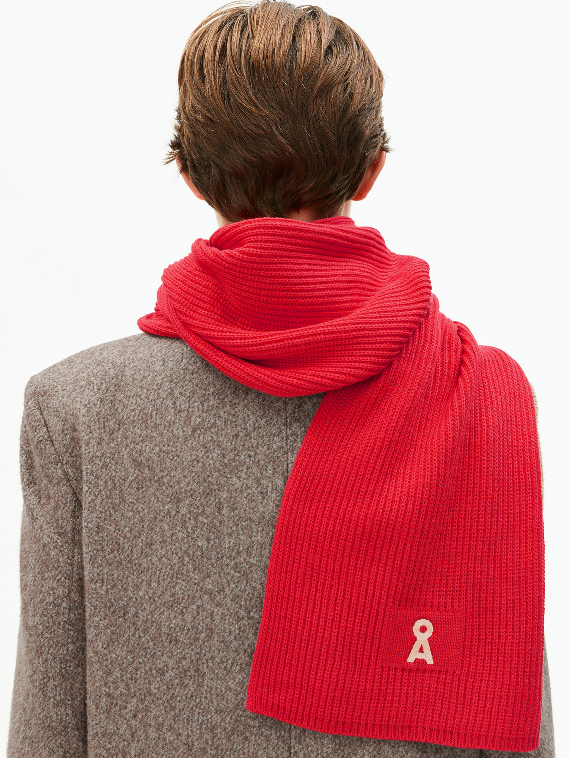 Écharpe ARMEDANGELS en rouge : devant