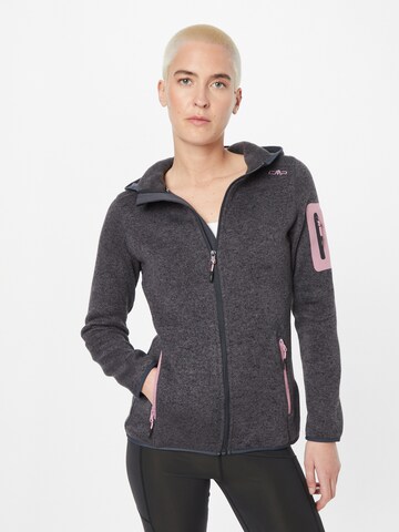 CMP Athletic Fleece Jacket in Grey: front