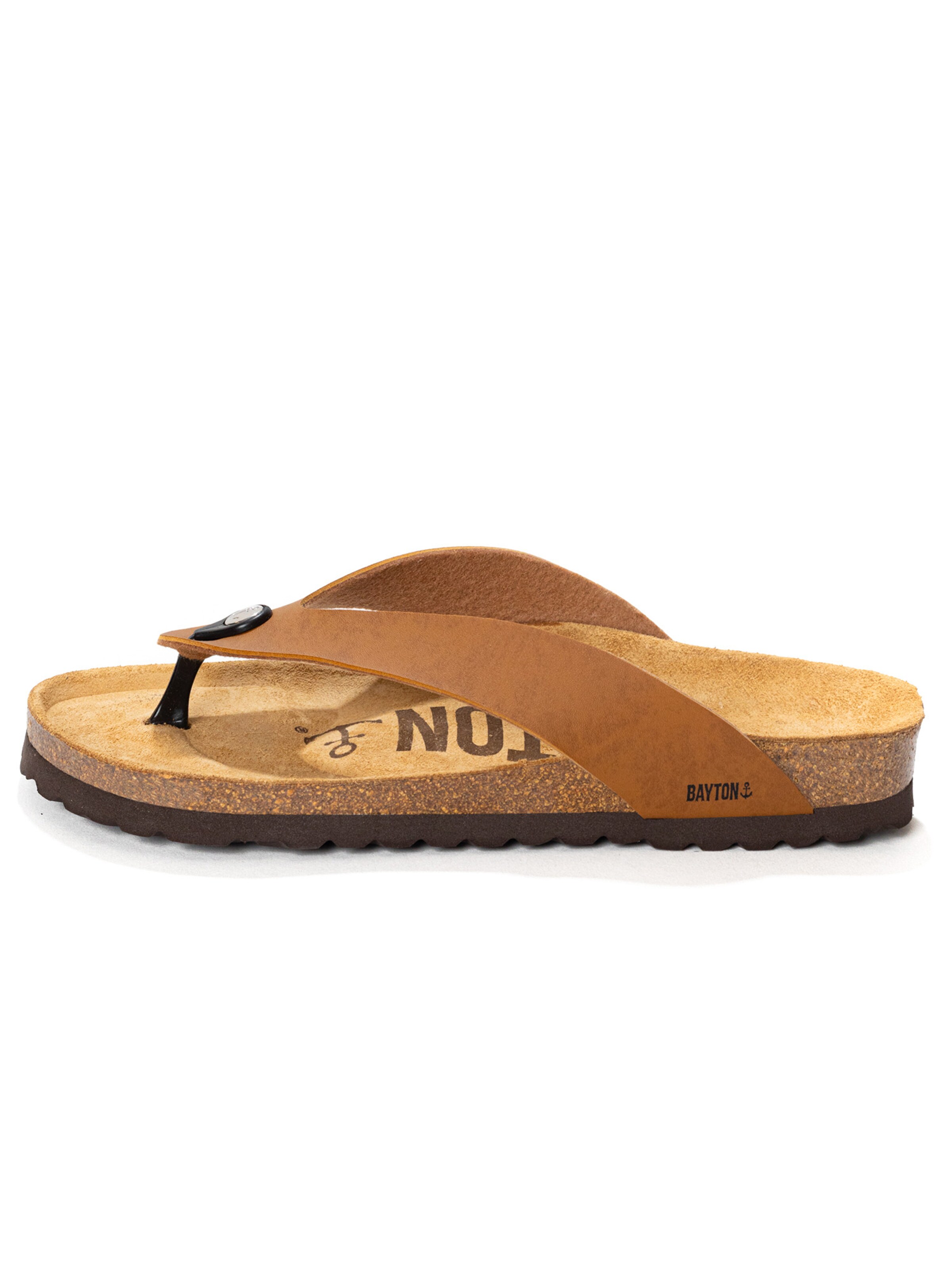 Bayton Teenslippers 'LUCCA' in Bruin: voorkant