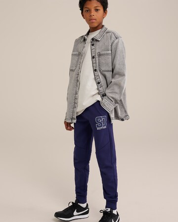 WE Fashion Конический (Tapered) Штаны в Синий