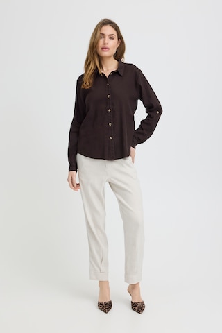 Effilé Pantalon à pince 'LUCA' Pulz en blanc