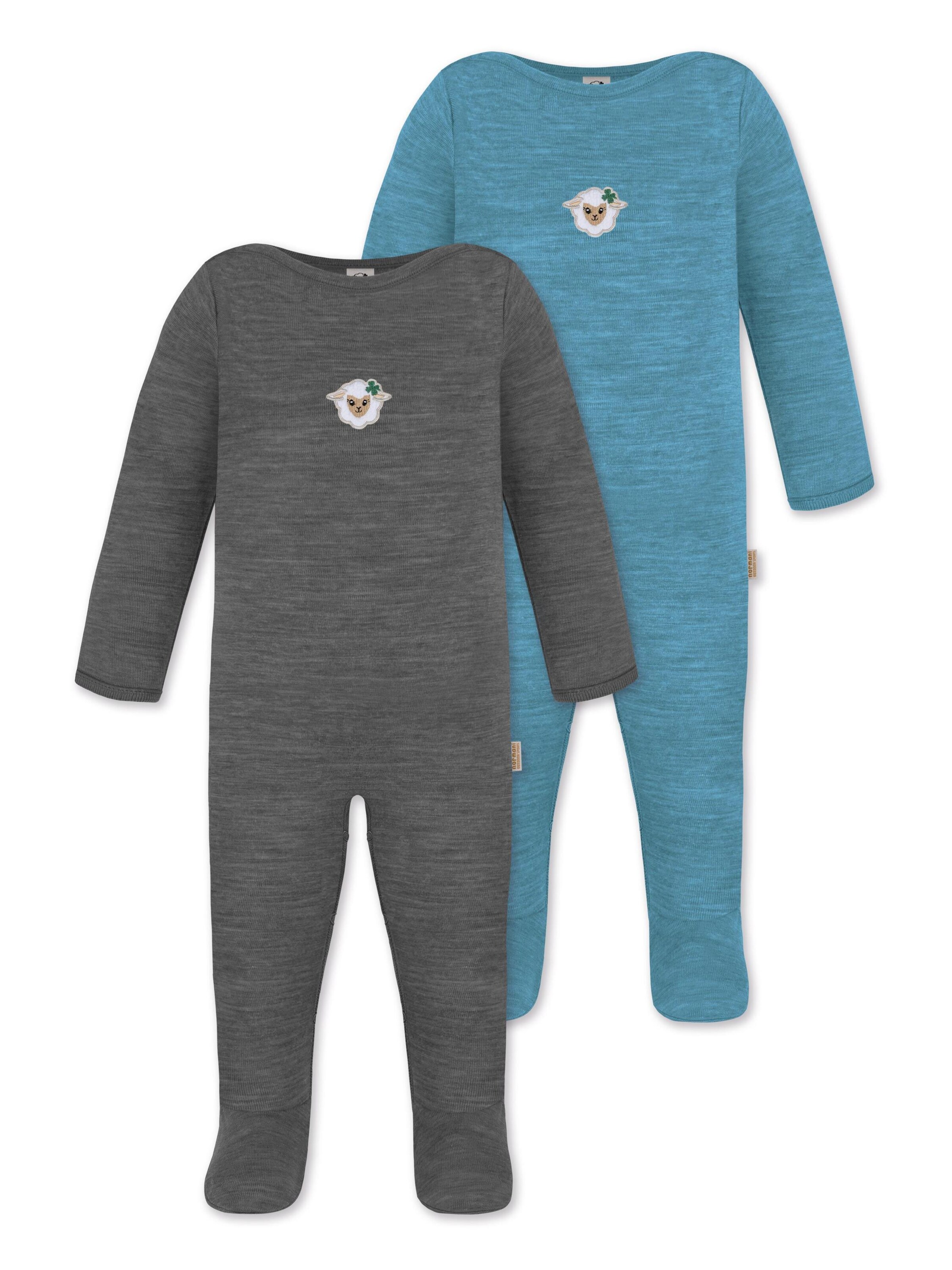 normani Strampler 'Levin' in Blau: Vorderseite