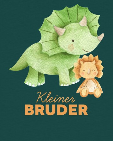 watabout.kids T-Shirt 'Dinosaurier 07 Kleiner Bruder' in Grün