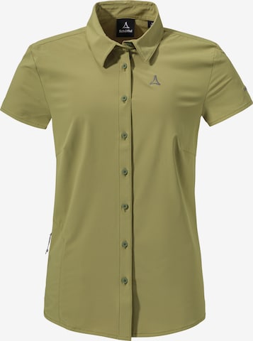 Chemisier fonctionnel ' Hiking Blouse Style Dooser WMS ' Schöffel en vert : devant