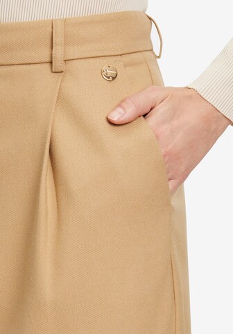 TAMARIS Wide leg Pleat-Front Pants in Beige