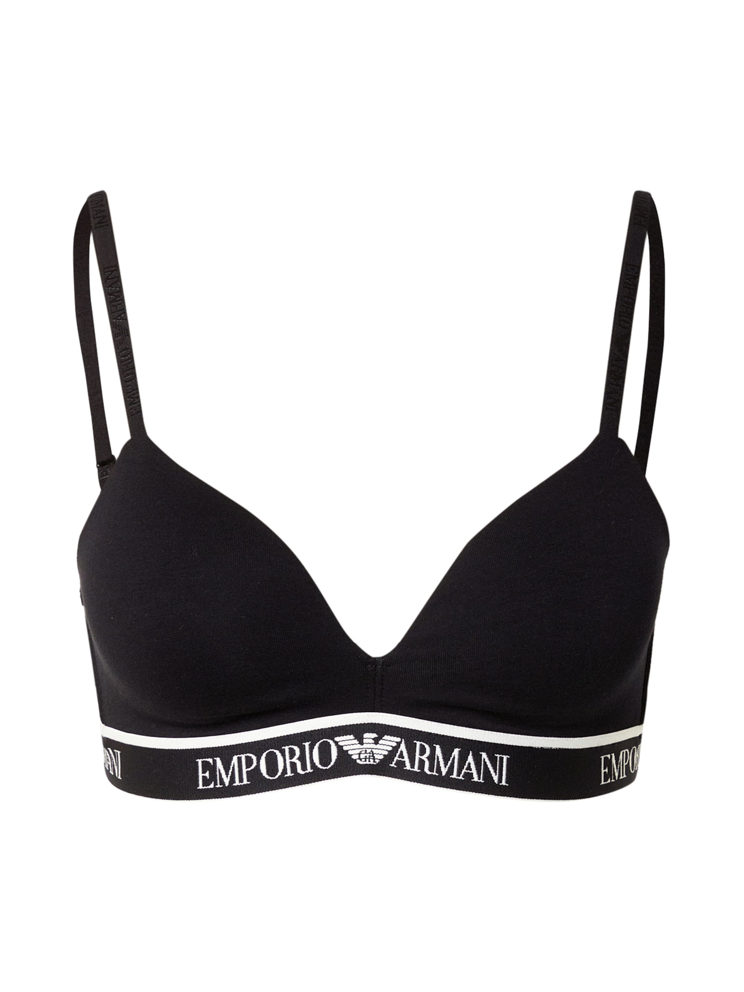 juoda Emporio Armani Trikampė Liemenėlė: priekis
