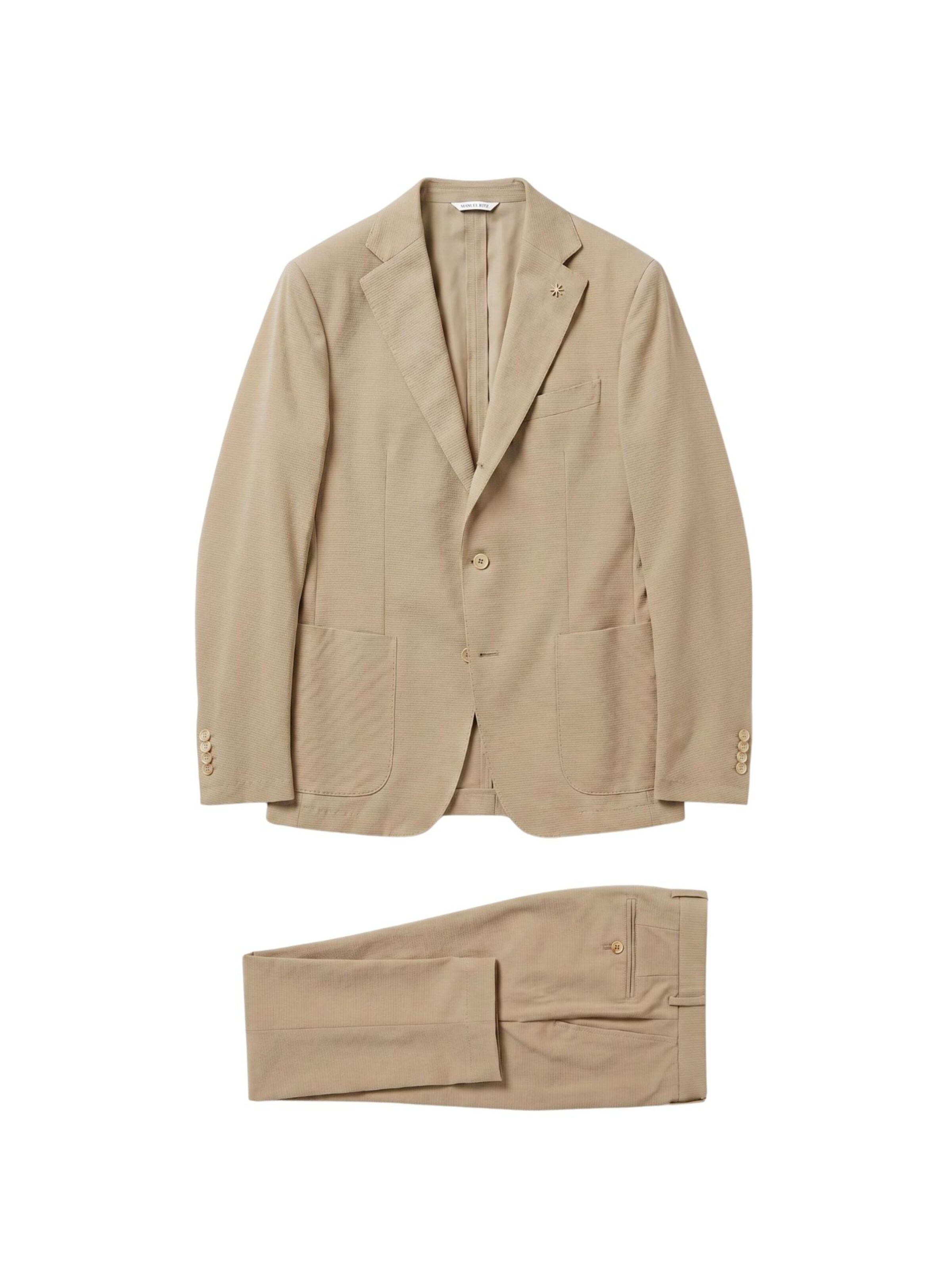 Manuel Ritz Regular Suit 'MANUEL RITZ ABITO ABITO' in Beige: front