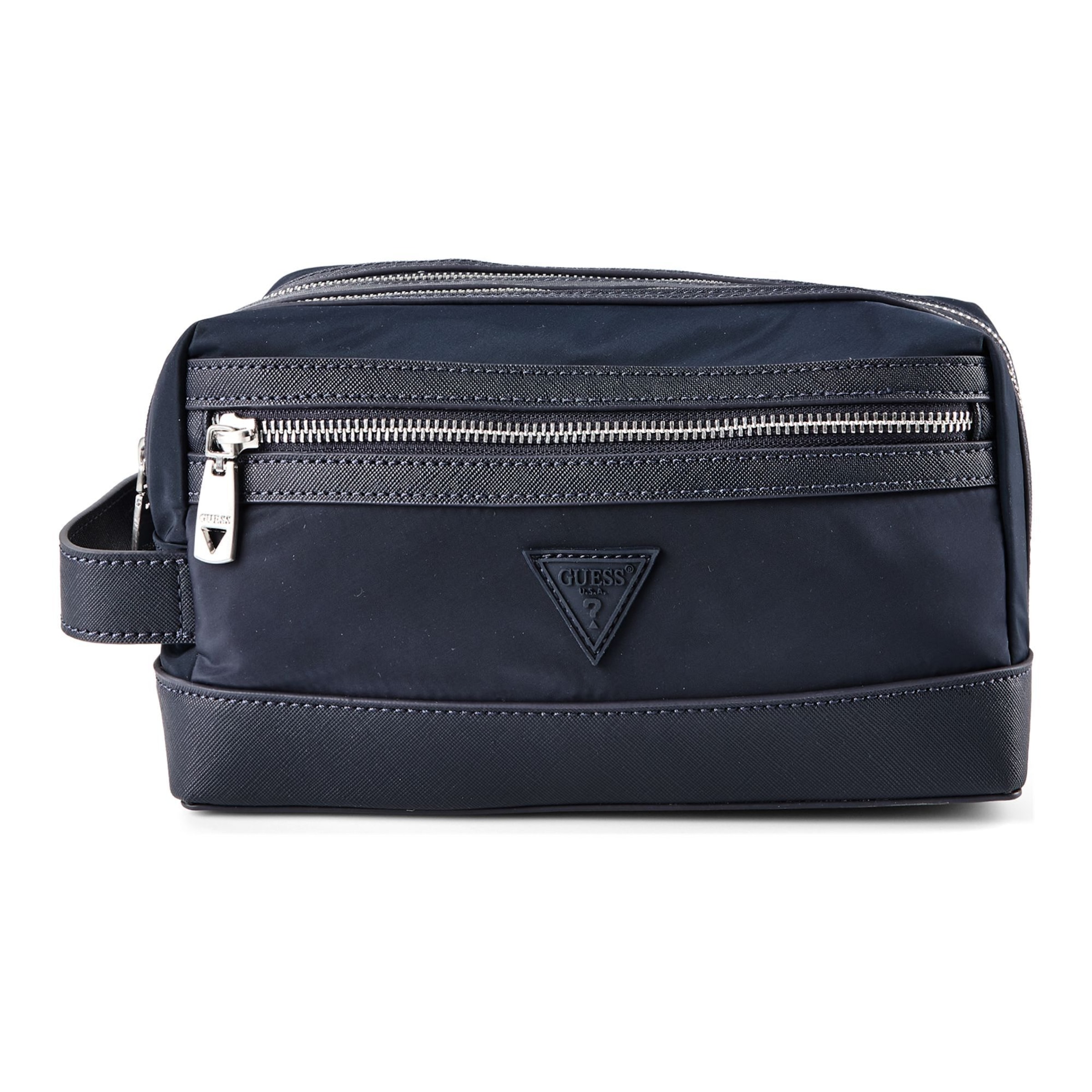 GUESS Toiletry bag 'Berlin' in Blue: front