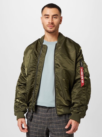 ALPHA INDUSTRIES Prehodna jakna | zelena barva: sprednja stran