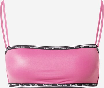 Calvin Klein Swimwear - Bandeau Top de bikini en rosa: frente