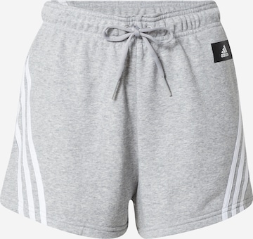 ADIDAS SPORTSWEAR Normální Sportovní kalhoty 'Future Icons 3-Stripes' – šedá: přední strana