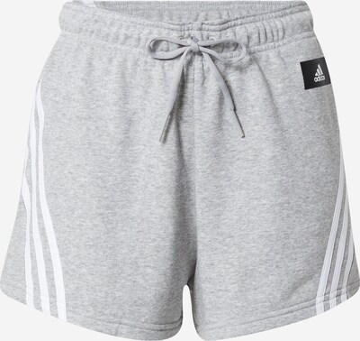 ADIDAS PERFORMANCE Workout Pants 'Future Icons' in mottled grey / Black / White, Item view