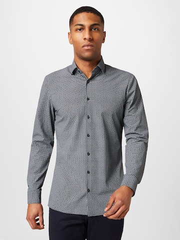 OLYMP Regular fit Button Up Shirt in Black: front