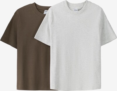 Bershka T-Shirts in oliv / weiß, Produktansicht