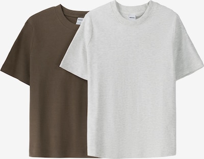 Bershka T-shirt en olive / blanc, Vue avec produit