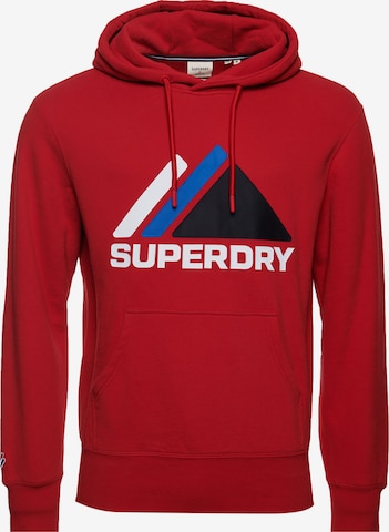 Superdry Sportsweatshirt 'Mountain' in Rood: voorkant