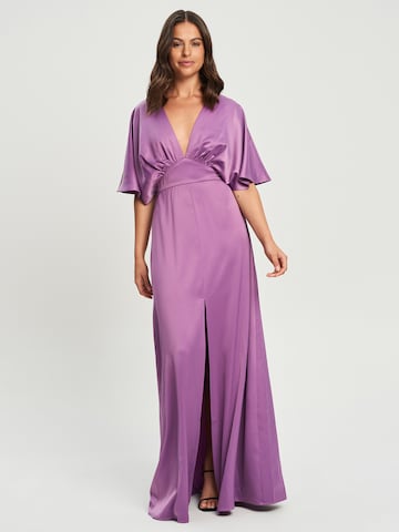 Tussah Dress 'CLAUDIA' in Purple