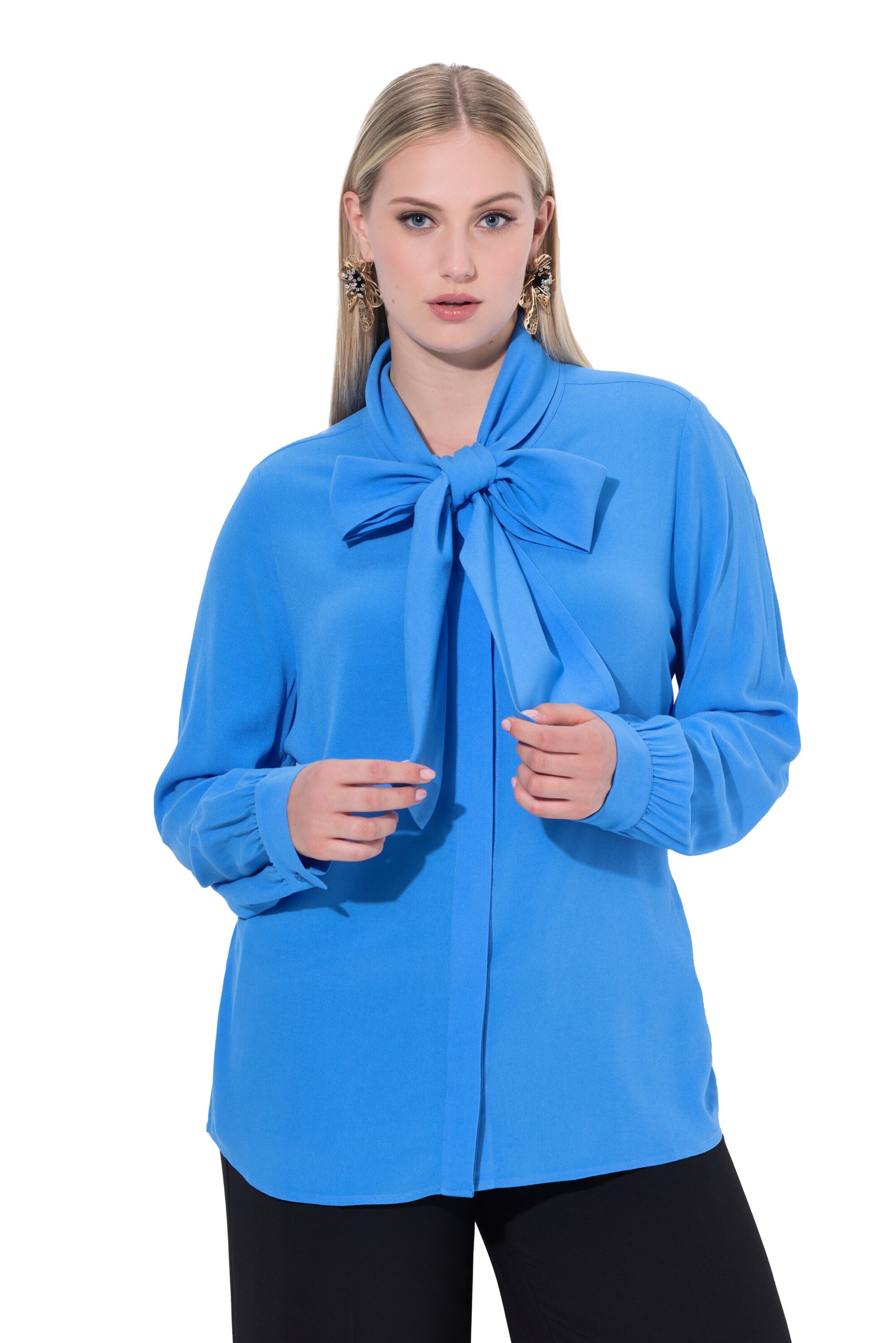 Ulla Popken Blouse in Blauw: voorkant