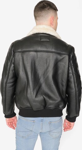 TOP GUN Lederimitatjacke ' TG20213035 ' in Schwarz