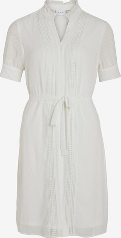 Robe-chemise 'DOBBY' VILA en blanc : devant