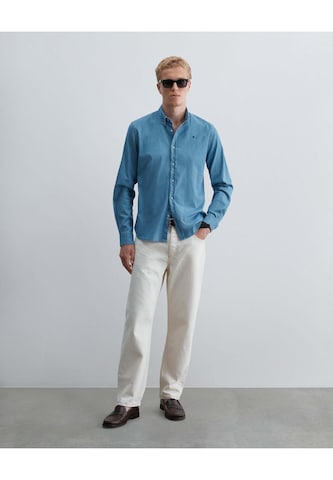 Scalpers Regular fit Overhemd in Blauw: voorkant