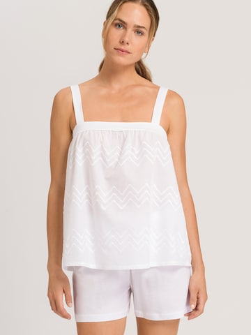Hanro Korte pyjama ' Vivien ' in Wit: voorkant